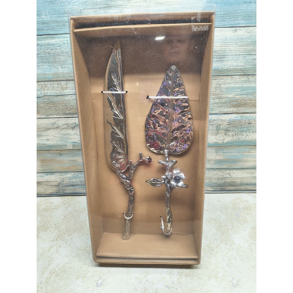 Bombay Co Silver Leaf Twig Wedding Cake Knife & Server holiday celebrations